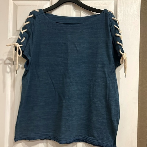 Chico's Tops - Women’s size 2 Chico’s denim color shirt sleeve shirt